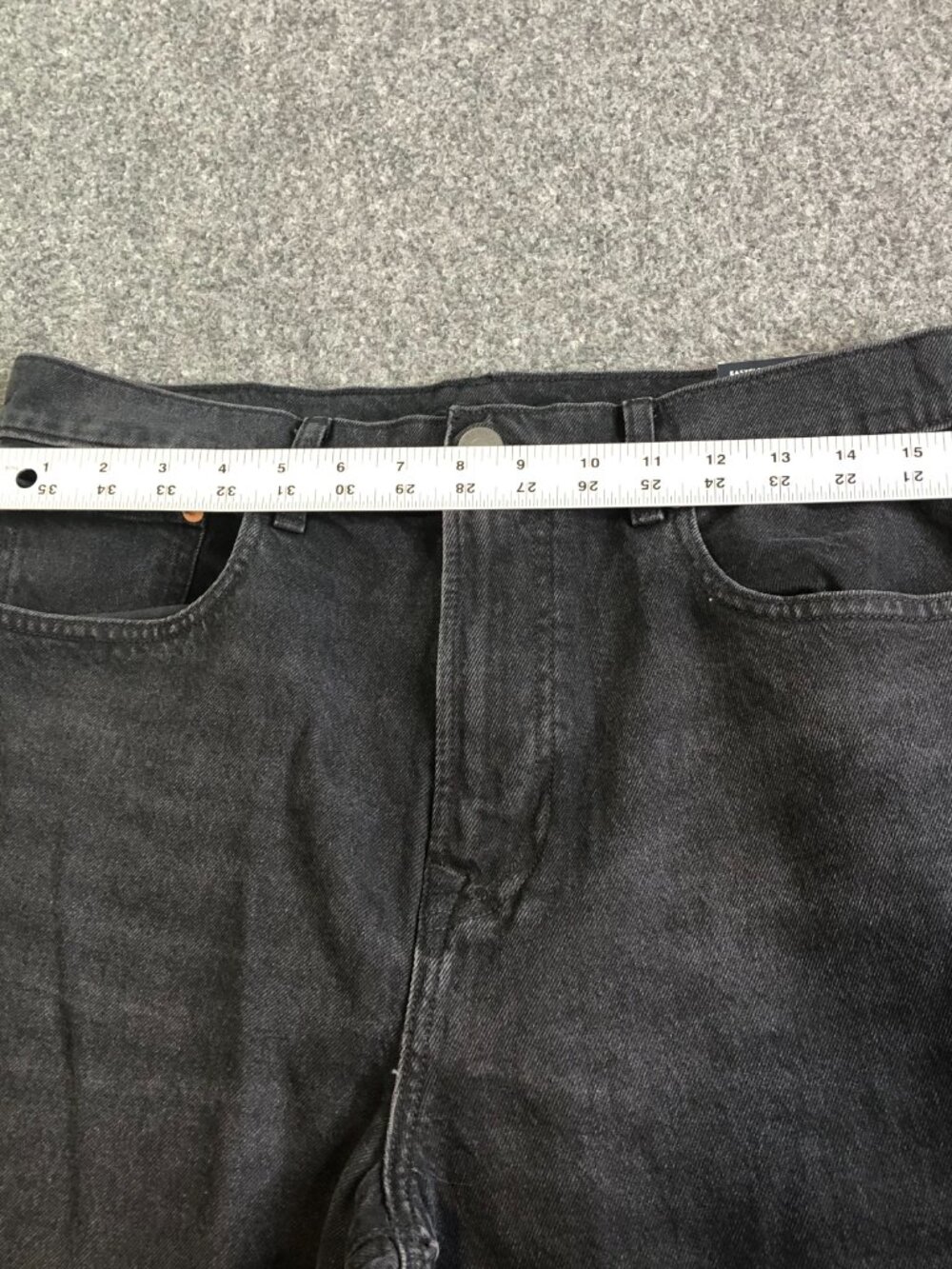 American Eagle Airflex+ Jeans Mens 32x34 Black Baggy Loose Skate Stretch - Picture 7 of 13